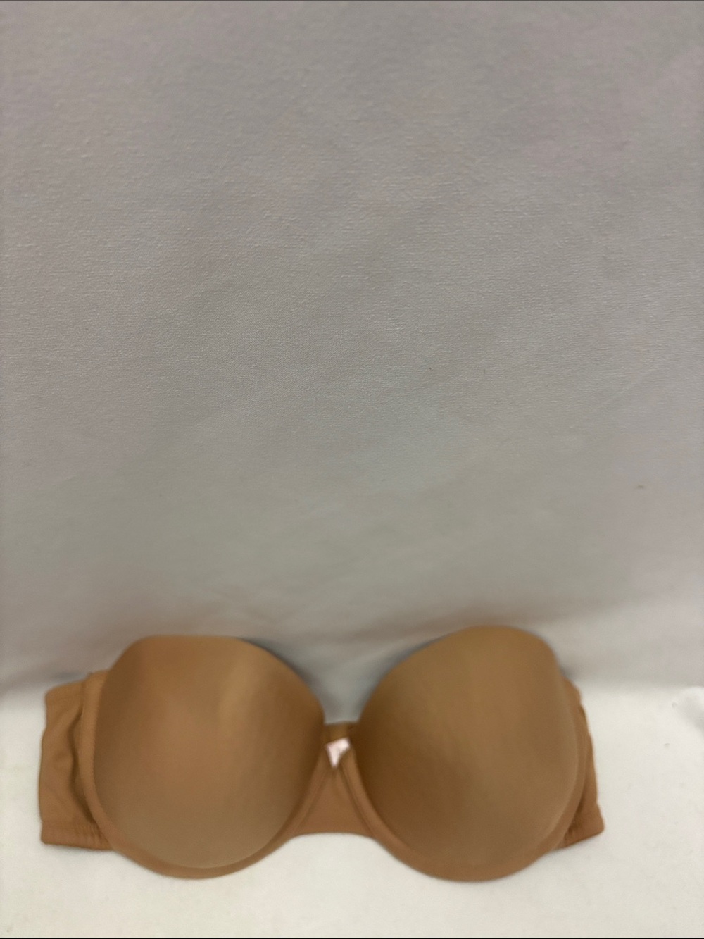 Body By Victoria Victoria's Secret Beige Satin Lined Strapless Bra 34C
